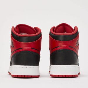 Jordan Nike Air 1 Mid Men's Shoes Black/Fire Red-White DQ8426-060 10