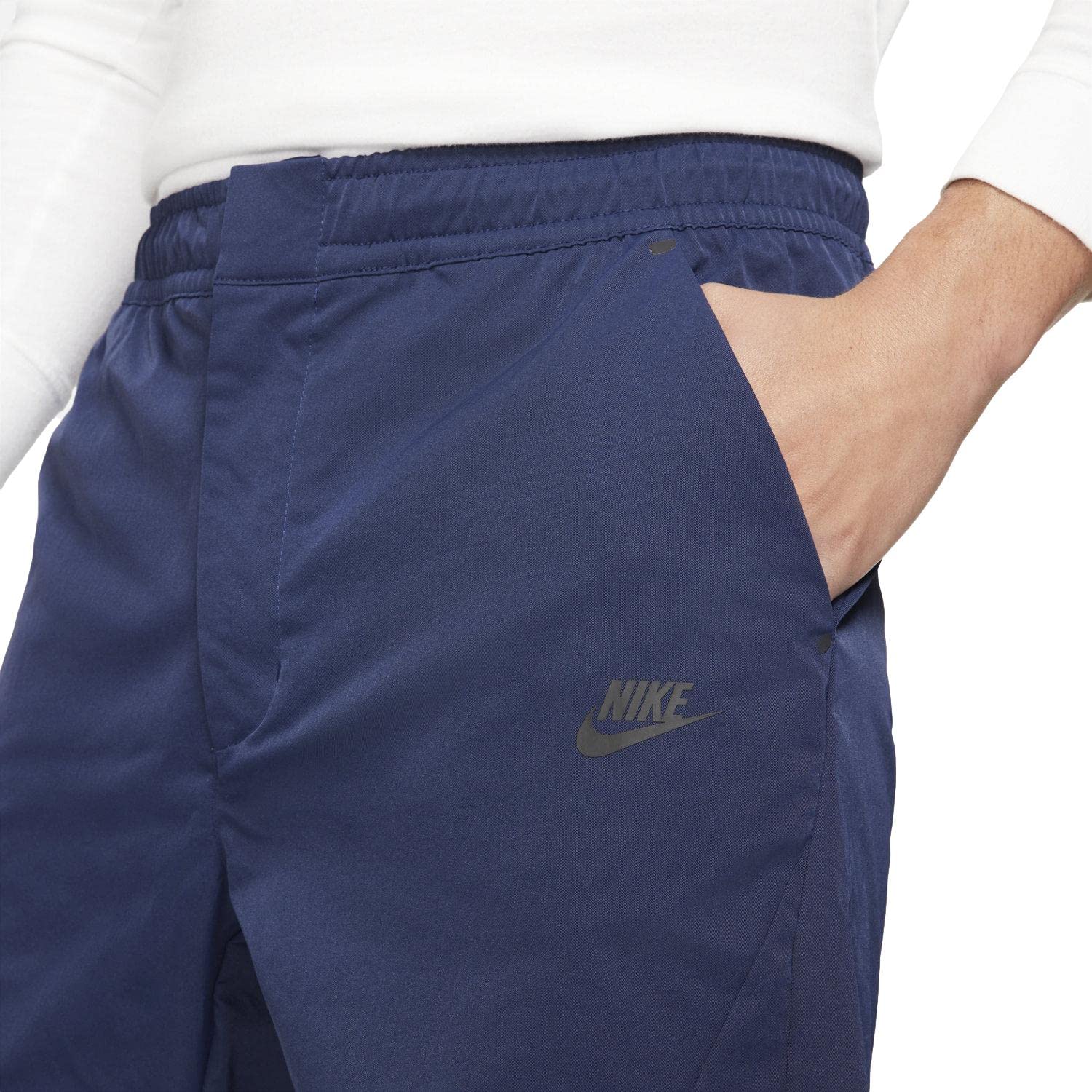 Nike Sportswear Tech Essentials Men's Unlined Commuter Pants (Large, Midnight Navy/Black)