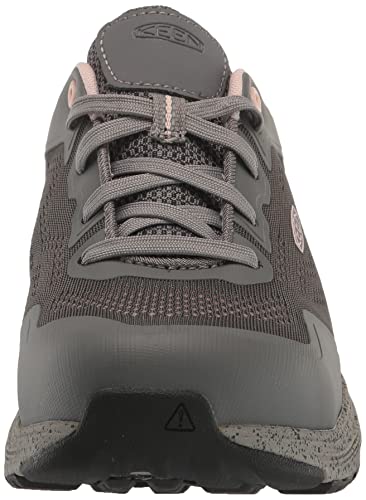 KEEN Utility Women's Sparta 2 Low Height Alloy Toe Industrial Work Shoes, Steel Grey/Peach Whip, 7 Wide