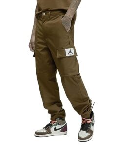 nike jordan men's essentials utility pants (standard, large, light olive)