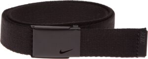 nike women's tech essentials single web belt, black, one size