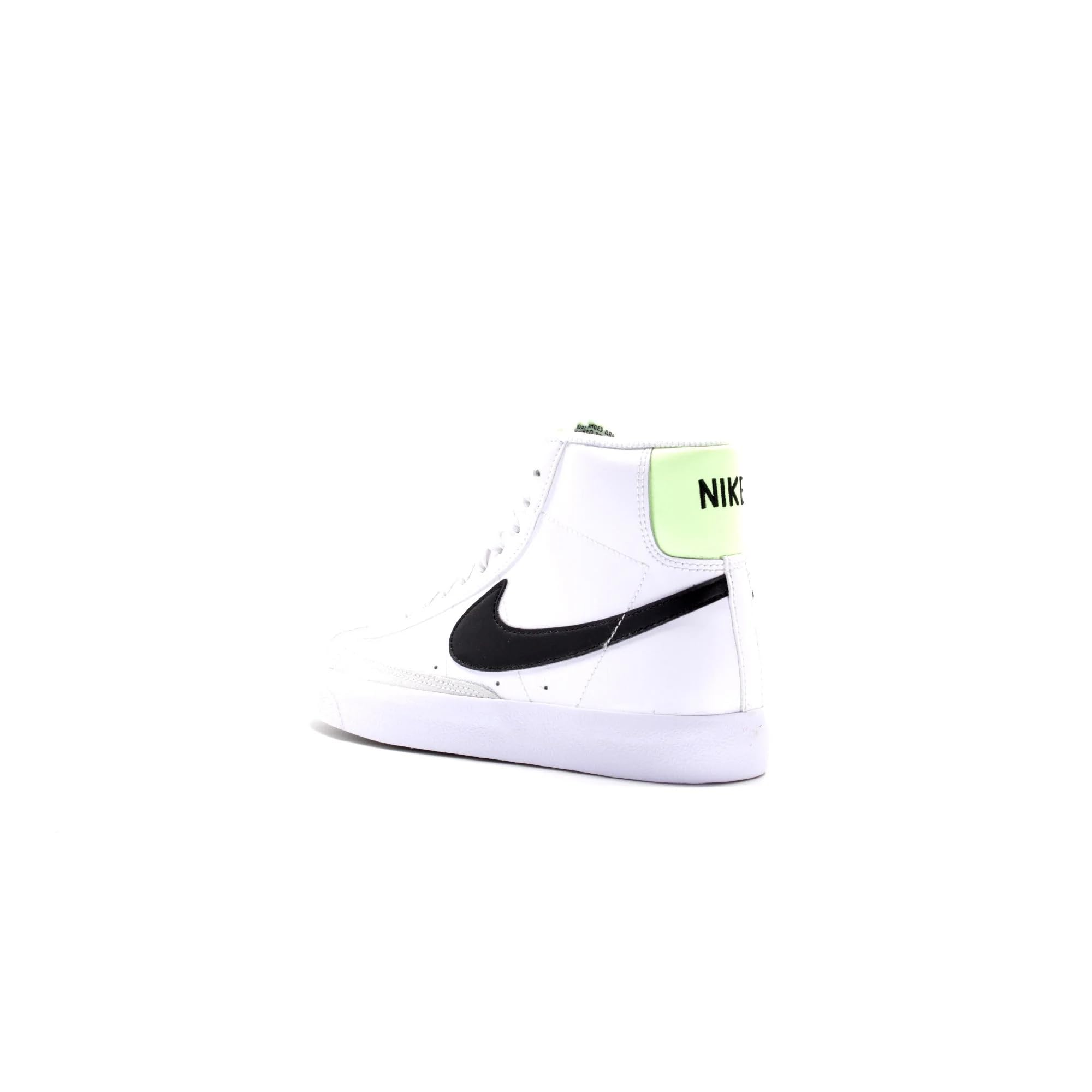 Nike Blazer Mid 77 GS White/Black-Barely Volt Size 5.5