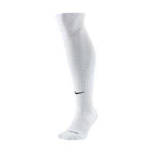 nike classic ii cushion over-the-calf socks team white/black sm (4-6 big kid, women's shoe 4-6)