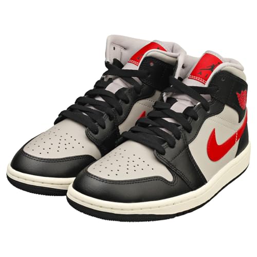 Nike Jordan 1 Mid Women Black/Gym Red-College Grey BQ6472-060 8