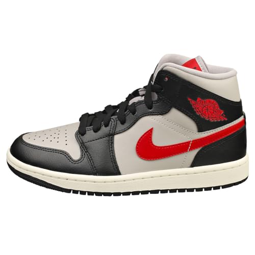 Nike Jordan 1 Mid Women Black/Gym Red-College Grey BQ6472-060 8