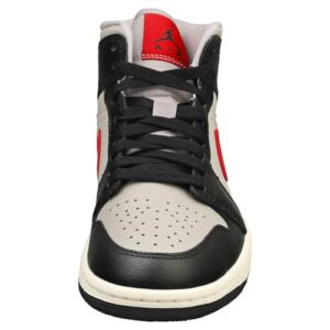 Nike Jordan 1 Mid Women Black/Gym Red-College Grey BQ6472-060 8