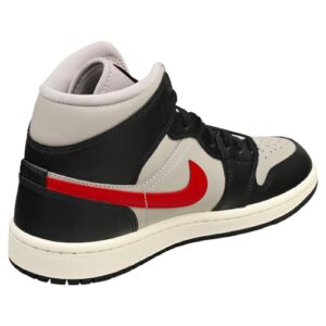 Nike Jordan 1 Mid Women Black/Gym Red-College Grey BQ6472-060 8