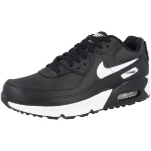 Nike Boy's Air Max 90 LTR (Big Kid) Black/White/Black 4 Big Kid M