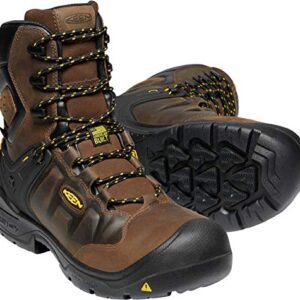 KEEN Utility Dover, Men's, Dark Earth/Black, Comp Toe, EH, WP/Insulated, 8 Inch, Work Boot (10.5 D)