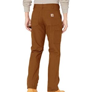 Carhartt mens Rugged Flex Relaxed Fit Duck Dungaree Work Utility Pants, Carhartt Brown, 32W x 32L US