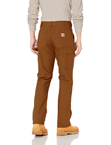 Carhartt mens Rugged Flex Relaxed Fit Duck Dungaree Work Utility Pants, Carhartt Brown, 32W x 32L US