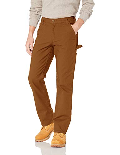 Carhartt mens Rugged Flex Relaxed Fit Duck Dungaree Work Utility Pants, Carhartt Brown, 32W x 32L US