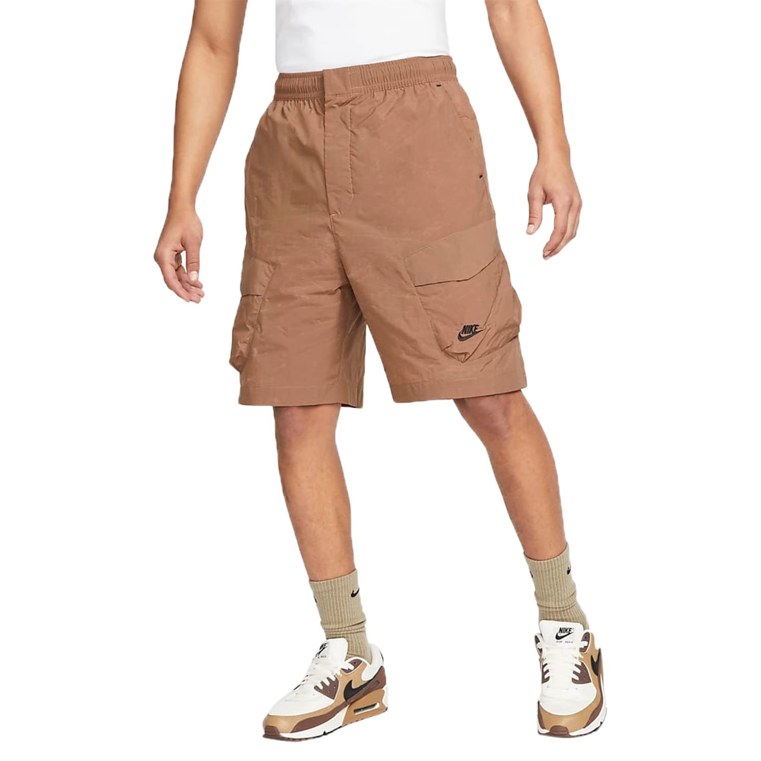 Nike Sportswear Tech Essentials Men's Woven Unlined Utility Shorts Size-L Brown