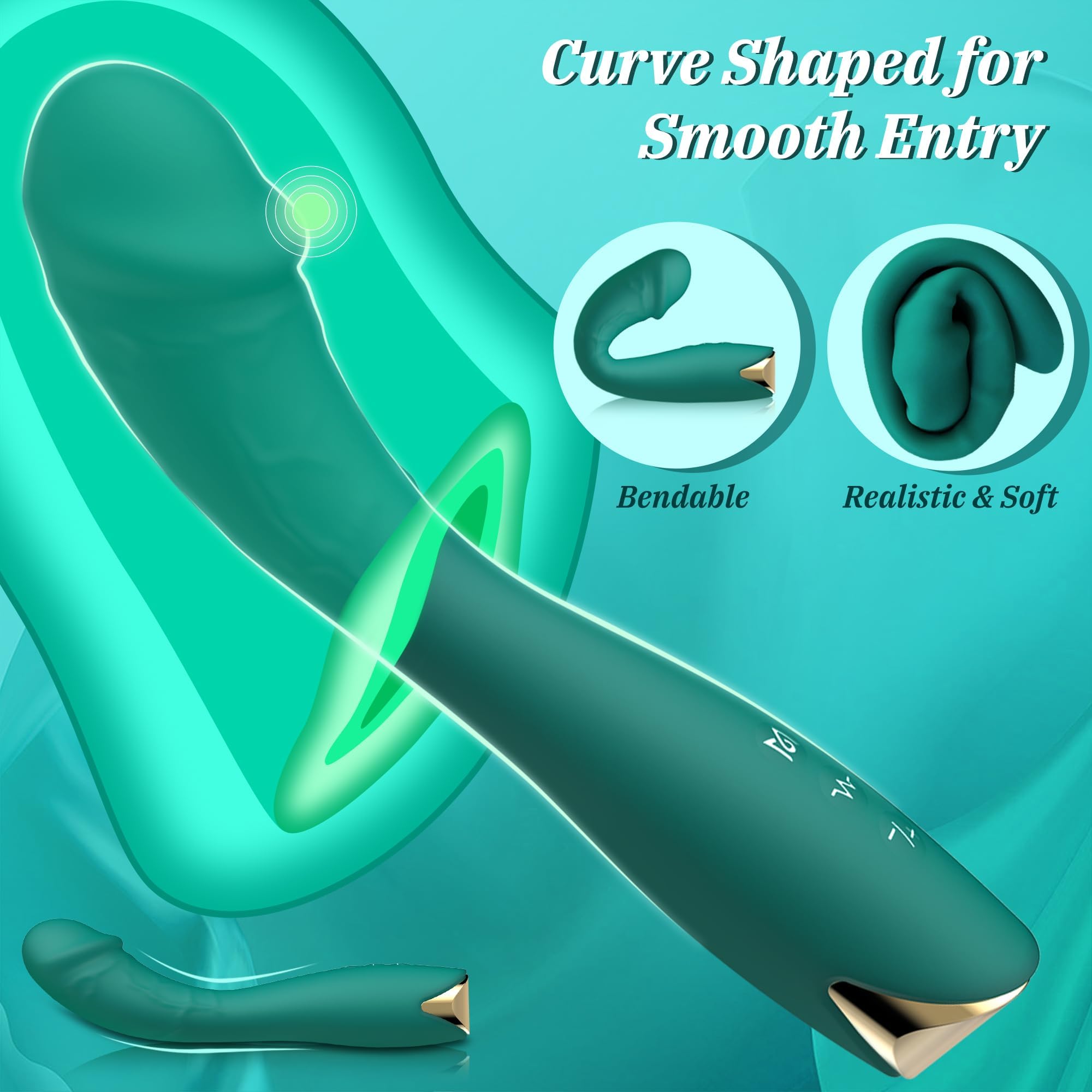 Realistic Curved G spot Vibrator - Classic Sex Toys for Women with 10 Vibration & One-Burst Dildo Vibrator, Adult Sex Toys & Games Clitoral Vagina G Spot and Anal Stimulation for Women and Couples