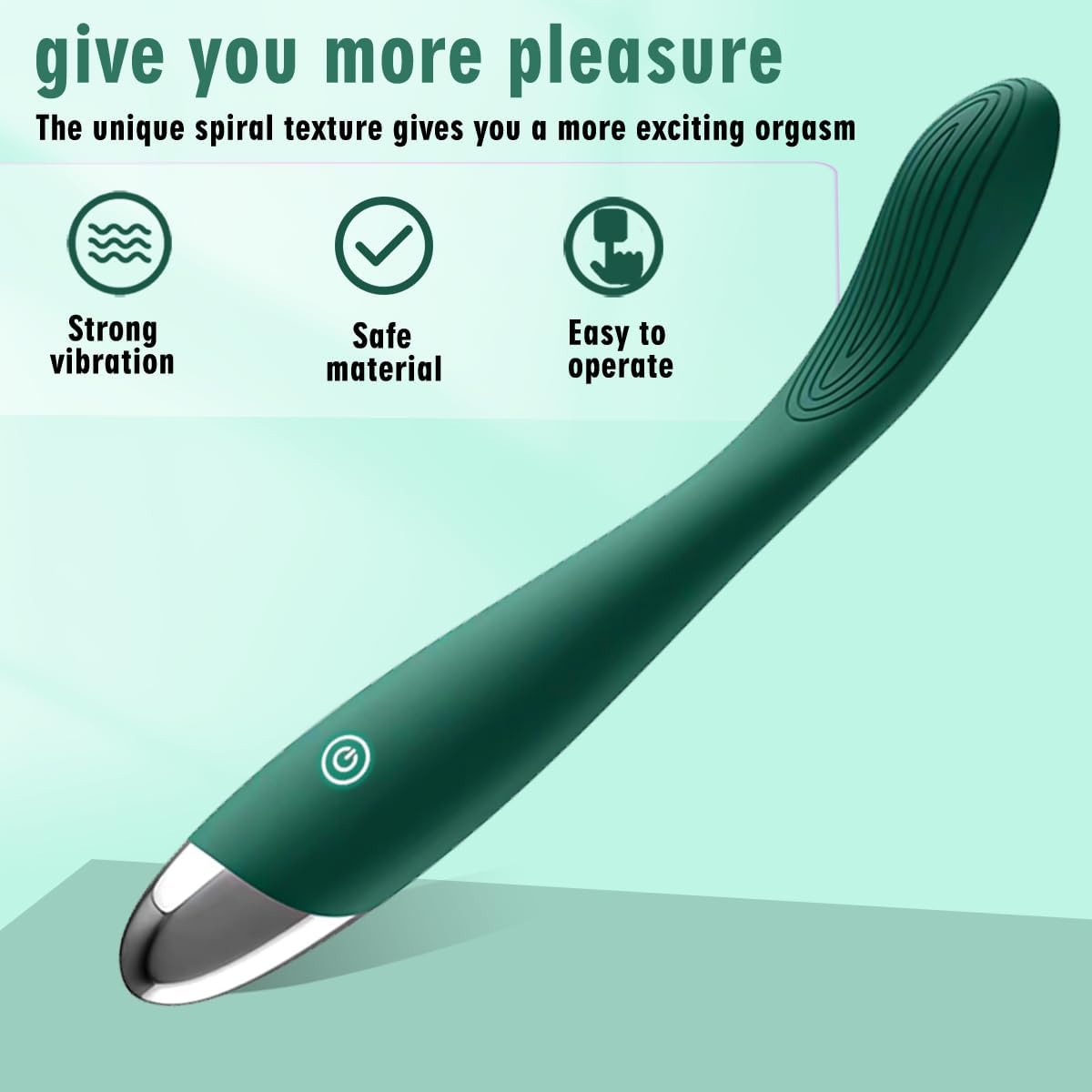 Adult Sex Toys for Women,Clitoral G Spot Vibrator with 10 Powerful Vibrating Modes,Clitoral Nipple Stimulator Finger Bullet Vibrators Waterproof Strapless on Dildo Anal Toys for Couple (Green)