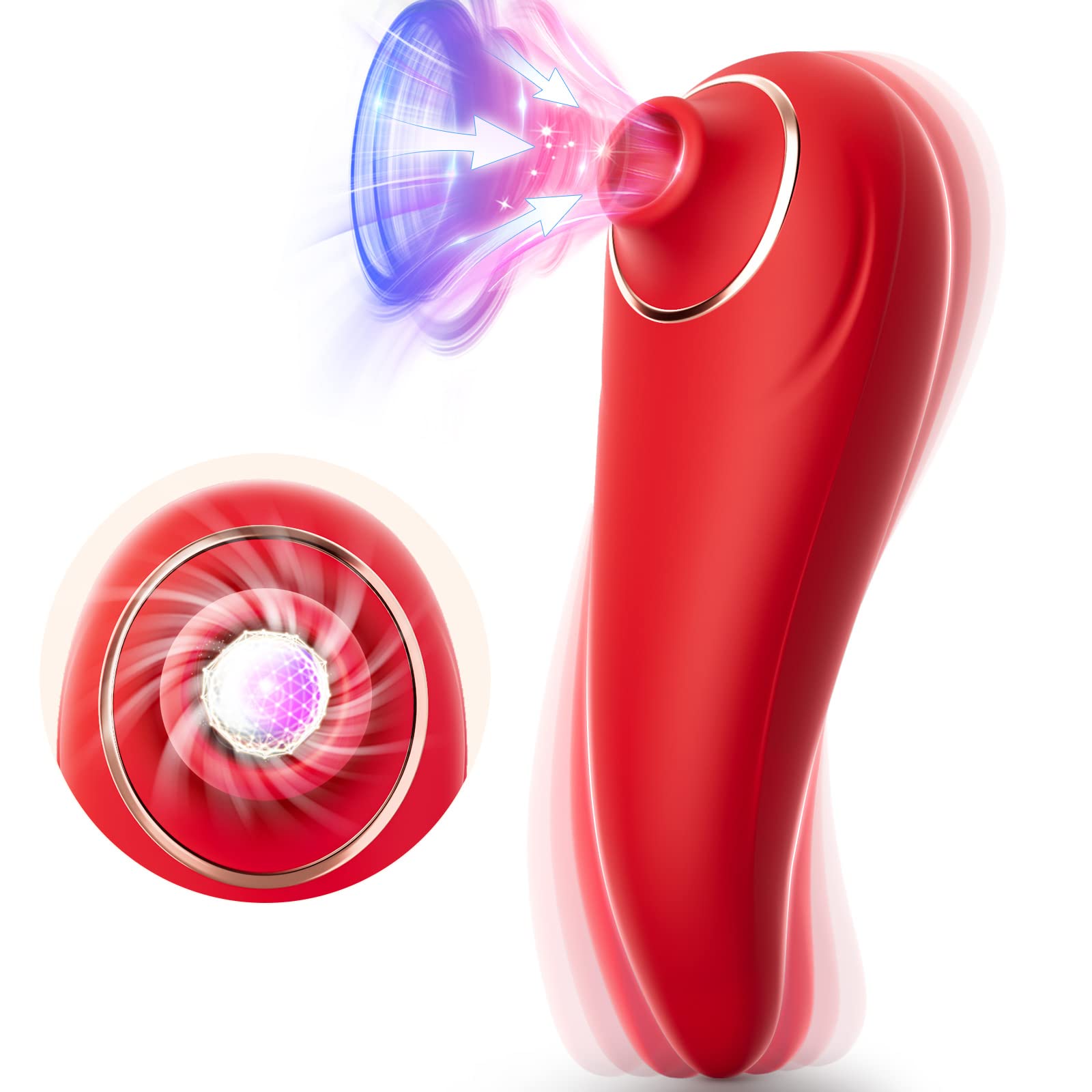 SOYIVE Sucking Vibrator Womens Sex Toys - Adult Toys Suction Vibrators for Female Women Couples Sex Toys with 9 Suctions G-spot Vibrator Clit Sucker for Nipple Vagina Stimulator Rose Adult Sex Toys