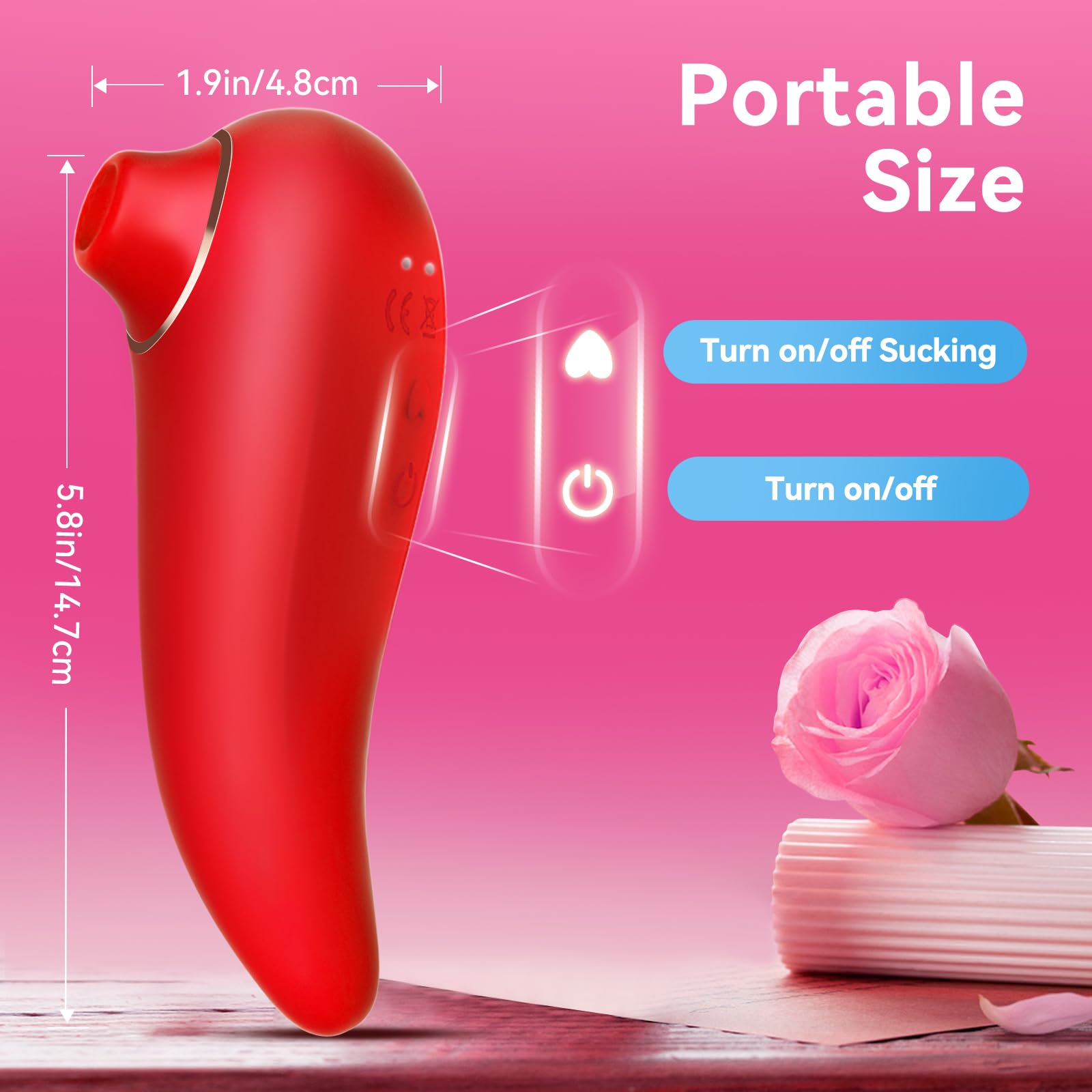 SOYIVE Sucking Vibrator Womens Sex Toys - Adult Toys Suction Vibrators for Female Women Couples Sex Toys with 9 Suctions G-spot Vibrator Clit Sucker for Nipple Vagina Stimulator Rose Adult Sex Toys