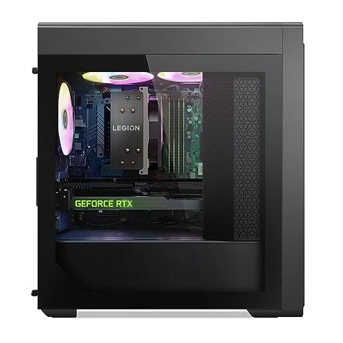 Lenovo Legion T5 Tower Gaming Desktop Computer - AMD Ryzen 5 7600 6-Core up to 5.10 GHz Processor, 128GB DDR5 RAM, 2TB NVMe SSD + 2TB HDD, GeForce RTX 4070 12GB GDDR6X, Windows 11 Pro