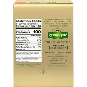 Kerrygold Pure Irish Butter, Salted, 32 oz (Four, 8 oz Bars)