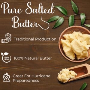 Beurdell French Salted Real Canned Butter 100% Natural Pasteurized Butter A real butter from France | Great For Hurricane Preparedness Emergency Survival Kit Great For Cooking, Baking Pack of 6