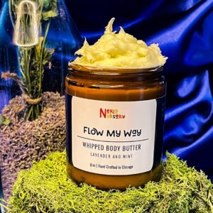 Nekid Nursery FLOW MY WAY Whipped Body Butter - Lavender LIME, Vegan, Cruelty-Free, 24 hour Hydration, Great for Eczema, all Skin Types, Baby Friendly, Organic Ingredients 8 oz