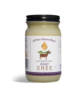 goat ghee a2/a2 by gold nugget ghee, full-year/pasture-raised, grass-fed, keto & paleo 8oz