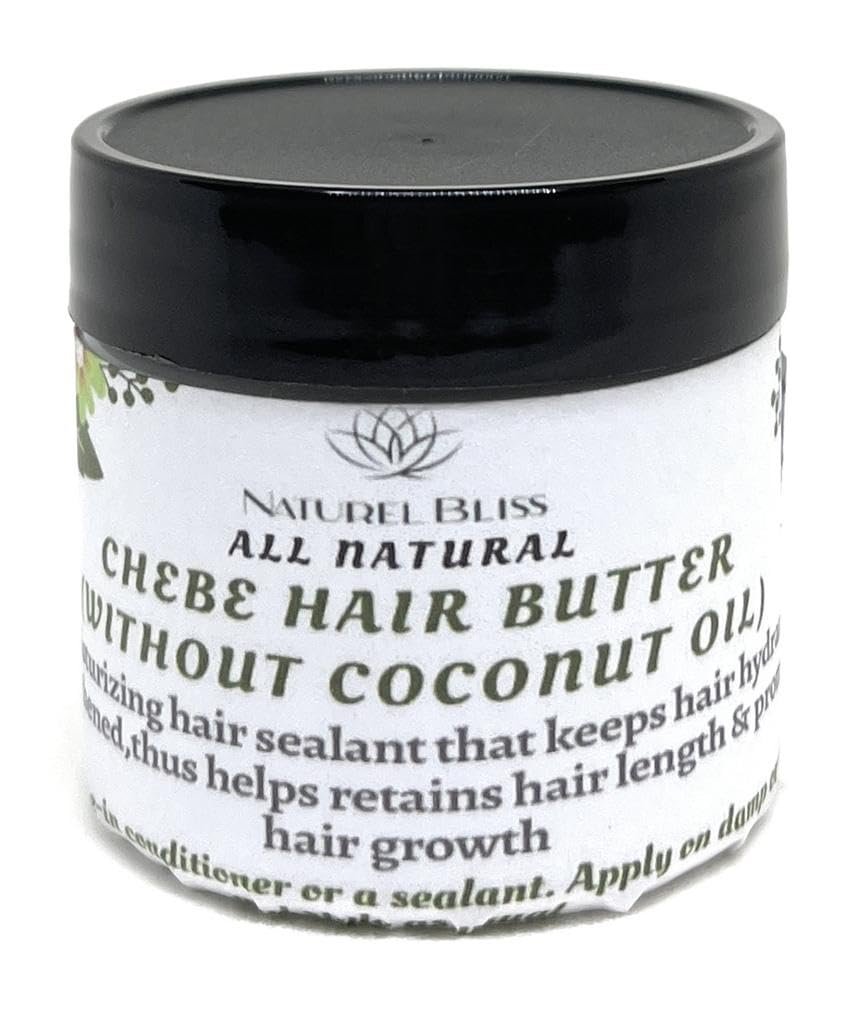 Chebe Hair Growth Butter(No Coconut Oil)/Chebe with Aloe vera/Amla Powder/Jamaican Black Castor Oil/Fenugreek (Scented, 2 oz)