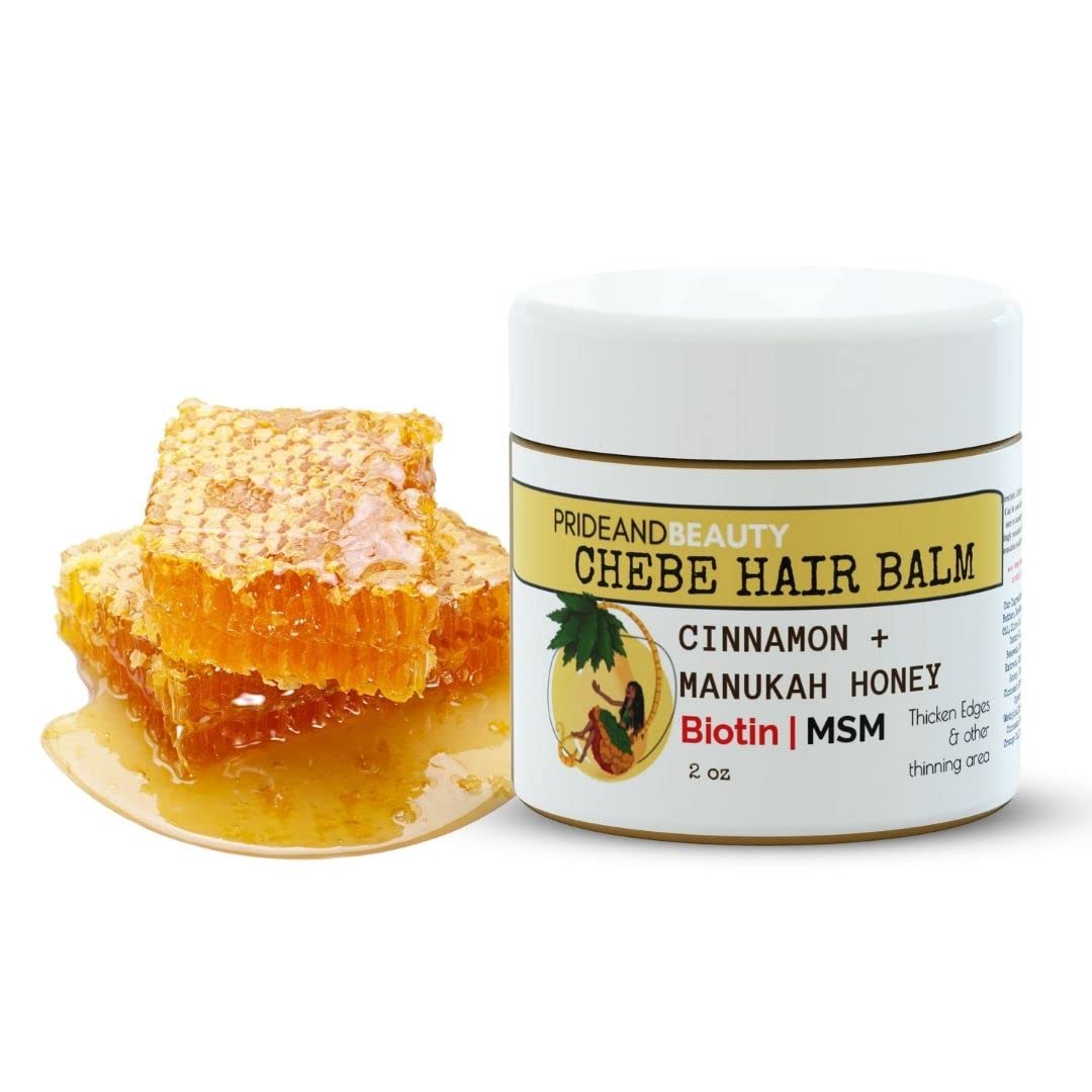 Chebe Butter For Hair Growth. Manuka Honey (Biotin+MSM)| Alopecia Growth Stimulant | Great For Balding/Bald Spots. Chebe Hair Butter, With Chebe Powder. (Chebe Hair Balm)