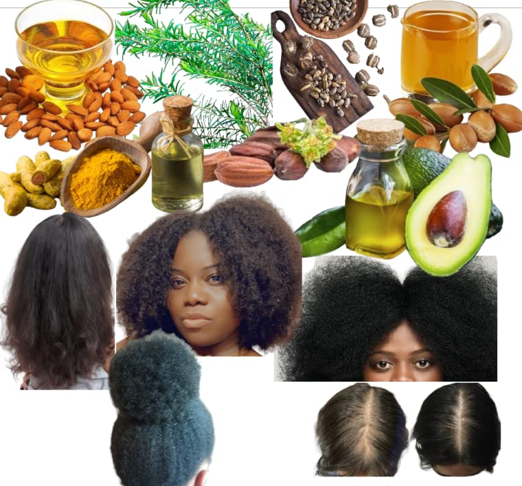 Organic Hair Solution-Hair Growth Pomade Grease with Peppermint-Mango Butter-Tea Tree - Argan- Jojoba seed- Avocado- Castor oil- For Scalp and Hair-For Stronger, Thicker Longer Hair-NOURISH & STRENGTH