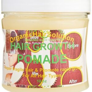 Organic Hair Solution-Hair Growth Pomade Grease with Peppermint-Mango Butter-Tea Tree - Argan- Jojoba seed- Avocado- Castor oil- For Scalp and Hair-For Stronger, Thicker Longer Hair-NOURISH & STRENGTH