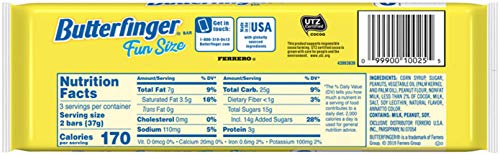 Butterfinger Fun Size Bars 6 Pack Tray, 3.9 oz