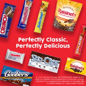 Butterfinger, CRUNCH And Baby Ruth, Bulk 85 Pack, Assorted Minis Chocolate Candy Bar, White Elephant Gifts, 31 Oz