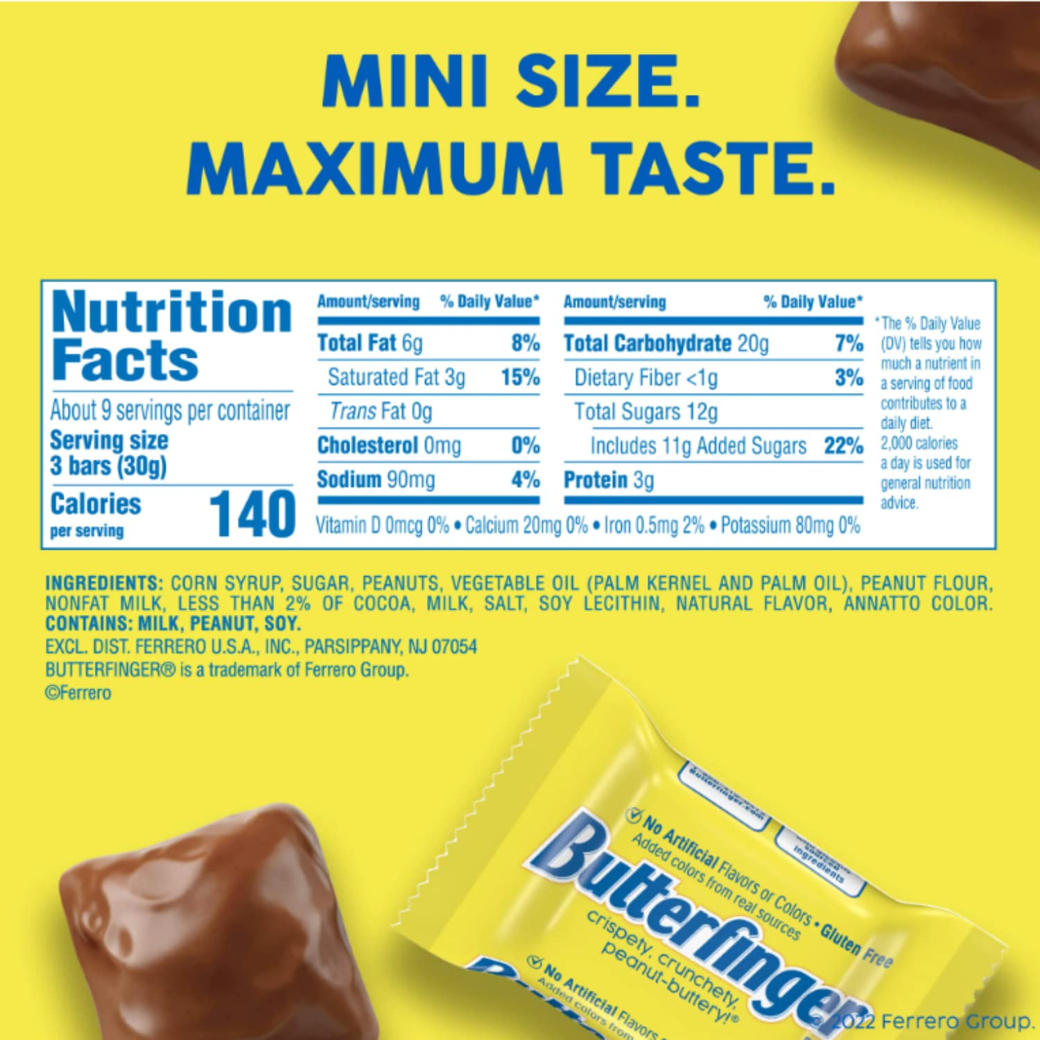 Chocolatey, Peanut-Buttery, Minis Individually Wrapped Candy Bars, 8 oz