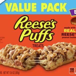 Reese's Puffs Breakfast Cereal Treat Bars, Peanut Butter & Cocoa, 16 ct