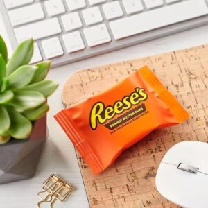 REESE'S Milk Chocolate Snack Size Peanut Butter Cups, Candy Bag, 10.5 oz