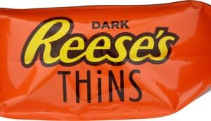 REESE'S THiNS Dark Chocolate Peanut Butter Cups, Candy Share Pack, 7.37 oz