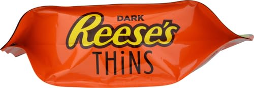 REESE'S THiNS Dark Chocolate Peanut Butter Cups, Candy Share Pack, 7.37 oz