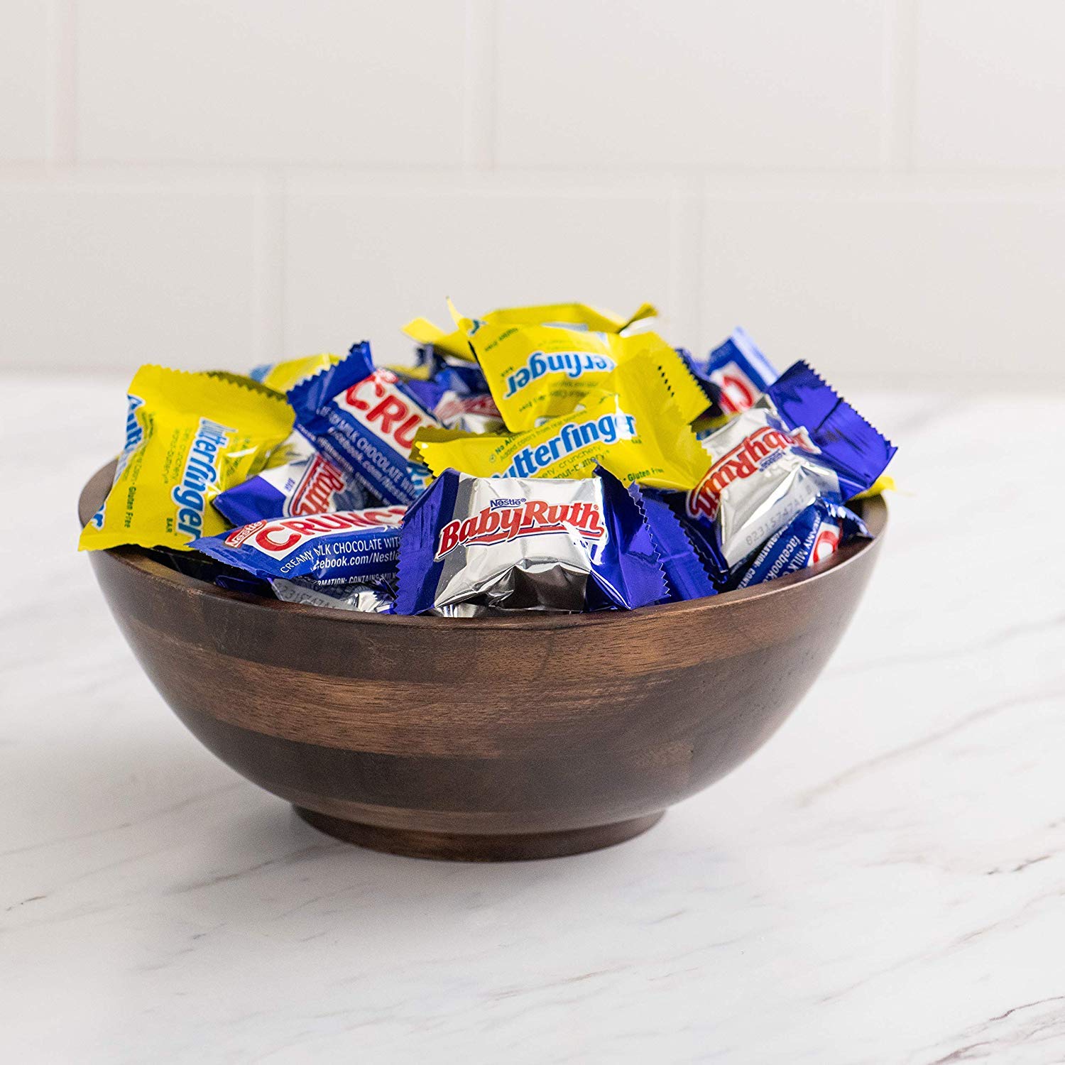 CRUNCH, BUTTERFINGER & BABYRUTH - Bulk Mini/Fun Size Candy Bars - Guaranteed 5 Lbs - Fresh and Delicious- Great for Trick-or-Treating, Snacking, Lunches, Baking, Candy Bowls & More