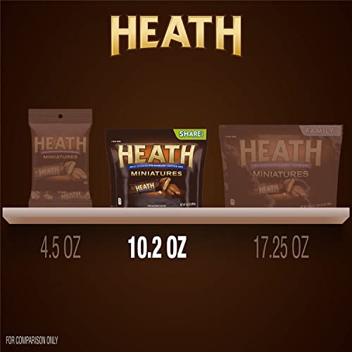 HEATH Miniatures Chocolatey English Toffee Candy Share Pack, 10.2 oz