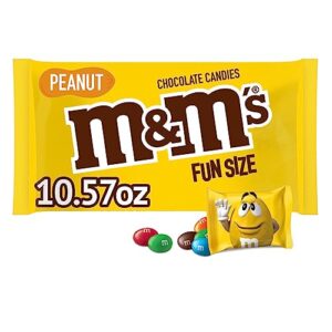 m&m's fun size peanut milk chocolate candy, 10.57 oz bag