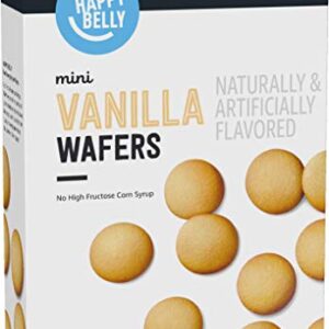 Amazon Brand - Happy Belly Mini Vanilla Wafers, 11 ounce (Pack of 1)