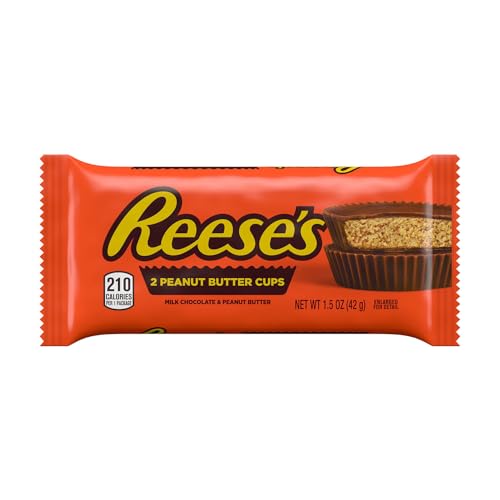 REESE'S Milk Chocolate Peanut Butter Cups, Candy Packs, 1.5 oz (36 Count)