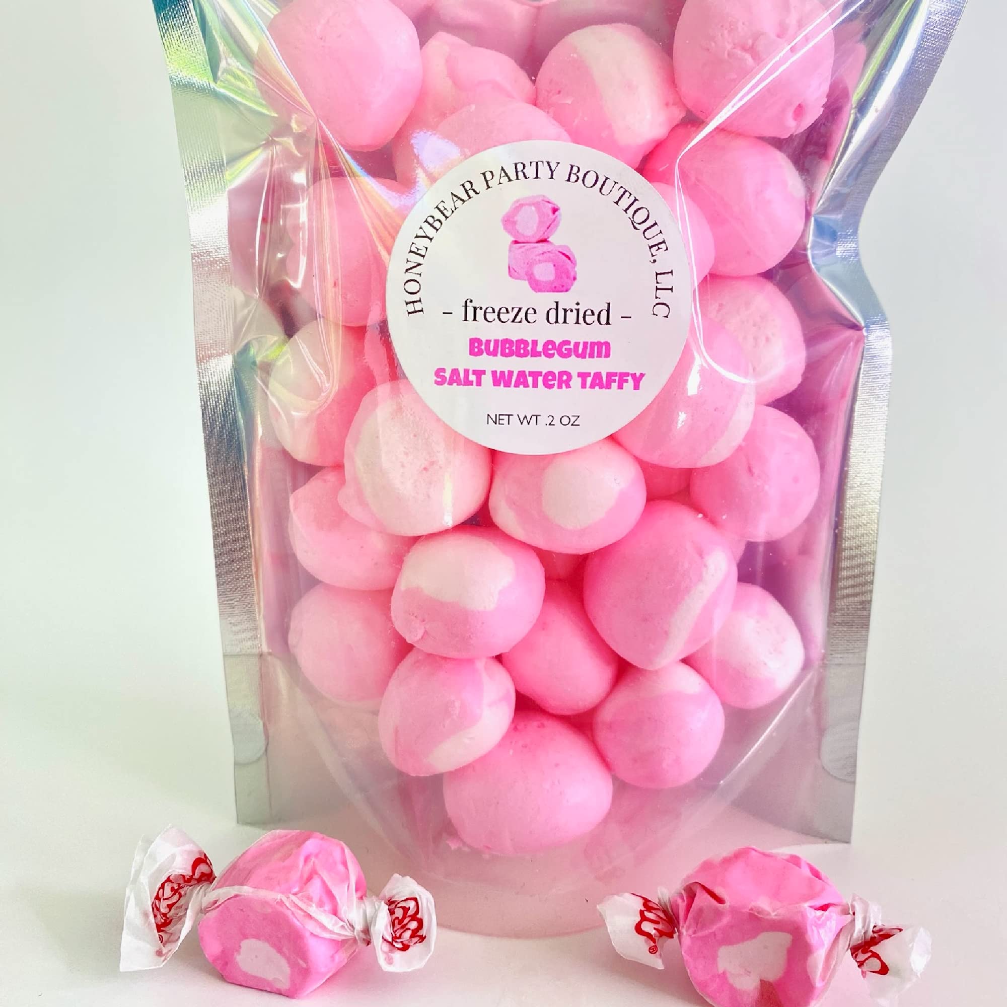 Freeze Dried Candy - Bubblegum Taffy - Salt Water Taffy (2 oz bag)