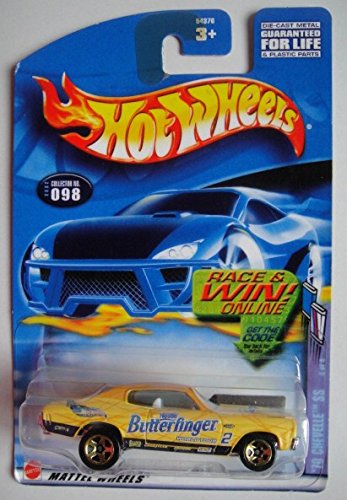 Hot Wheels Yellow '70 Chevelle SS #98 Nestle Butterfinger Race & Win Online Card