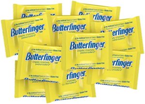 butterfinger chocolate-y halloween candy bars, bulk individually wrapped candies for trick or treat bags, 25 lb