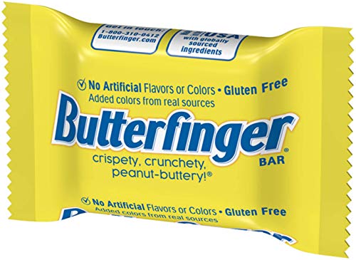 Butterfinger Chocolate-y Halloween Candy Bars, Bulk Individually Wrapped Candies for Trick or Treat Bags, 25 lb