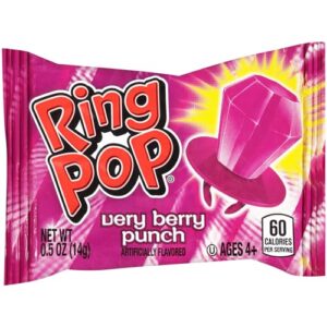 Ring Pop Colorfest Individually Wrapped Purple Very Berry 30 Count Bulk Lollipop Pack -Berry Lollipop Suckers - Fun Candy Bulk For Party Favors, Color Parties, Pool Parties, & 4th of July - Summer Treats for Kids