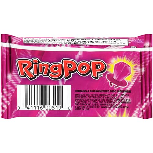 Ring Pop Colorfest Individually Wrapped Purple Very Berry 30 Count Bulk Lollipop Pack -Berry Lollipop Suckers - Fun Candy Bulk For Party Favors, Color Parties, Pool Parties, & 4th of July - Summer Treats for Kids