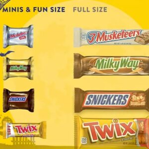 Maryseplace MARS Bulk Chocolate Easter Candy Variety Mix, 5 Lbs Individually Wrapped Assorted Mini Fun Size Candy Bars M&M'S, SNICKERS, 3 MUSKETEERS & MILKY WAY for Pinata Filler and Kids Party