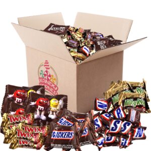 chocolate variety pack – 5 lb bulk candy – stunning snacks variety pack – bulk candy individually wrapped – m&m's, twix, milkyway and kitkat chocolate bars.